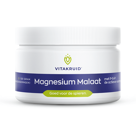 Magnesium malaat poeder van Vitakruid goed voor de spieren